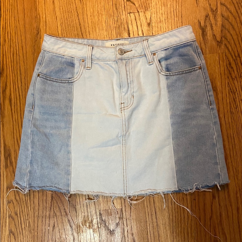 Pacsun Two Tone Denim Skirt